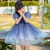 Детский флот Sequin Prom Tress для детей Puff Puff Week Tulle Princess Princess Party Party Summer Fashion Outfit Одежда 210529