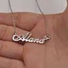 Colares de pingente Samuel Amor Coração Nome Colar Personalizado Banhado Aço Inoxidável Collar Para As Mulheres Meninas Amigos Aniversário Wedding G