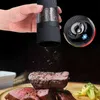 Stainless Steel Pepper Grinder Electric Salt And Mills Spice Mill with Bright Light Kitchen Tools Accessor 210713