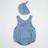 Doğan Denim Tek Parça Bebek Giyim Bebek Romper Erkek Unisex Çocuk Kız Tulum Gevşek Tulum 210417