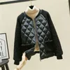 Chaqueta acolchada de algodón ligero para mujer, abrigos de invierno cálidos para mujer con cremallera de manga larga y retazos de felpa de cordero holgado coreano para mujer 210522