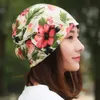 Beanie / черепные шапочки шапочки головные платки женщин весна осень цветок бамбуковые шляпы листьев хип-хоп шарф для girlm3-e