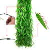 Decorative Flowers & Wreaths 50 Strands Artificial Vine Fake Leaves Silk Willow Rattan Wicker Twig For Jungle Party Supplies