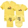 Eşleştirme Aile Moda Pamuk T-Shirt Mektubu Baba, Anne, Bebek Sadece 1 Parça Giysi BLL113 210922