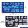 Decals Salon Health & Beautynail Stamp Plate Stencils Stickers Snowflake Flower Animals Letters Owl Gel Polish Stam Templates Diy Nail Art M