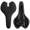 Selles de vélo Selle Coussin en silicone Surface en cuir PU Rempli de silice Gel Confortable Siège de vélo Antichoc VTT Accessoires de vélo