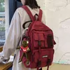 Backpack Style Dcimor Meerdere Pocket Waterdichte Nylon Vrouwen Rugzak Hoge Kwaliteit Insert Gesp Unisex Student Schooltas Mooie Boek