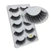 Mink lash Pestañas false eyelash fake lash 3-D thick lashes neutral 5 pairs a set packaging G807 are mixing styles each style has different length for options