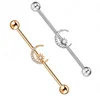 Barbell Orecchino Cartilagine Acciaio Inossidabile 38mm 1 1/2 pollice Industrial Bar Body Piercing Gioielli per Donna