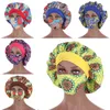 African Pattern Print Satin Bonnet Hijabs Hats Women Night Sleep Cap with Mask Turban Extra Large Head Wear Lady Head Wrap Hat DD889