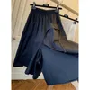 Black BF Loose Casual Culottes Women Pockets High Waist Wide-Leg Skirt Pants Students Korean Plus Size Boyfriends Streetwear 210619