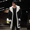 Vintage Kış Sıcak Kalın Yün Paltolar Erkekler Casual Patchwork Uzun Mons Mens 2022 Moda Uzun Kollu Gevşek Giyim 211122