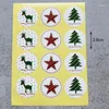 Christmas Decorations 120pcs Paper Sticker Elk Merry Tree Seal DIY Label Kids Stationery Scrapbook Decor Stickers1