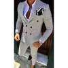 メンズスーツBlazers veiai 2021ファッションラティススーツスリムフィットプロムウェディング男性グルーミングタキシードジャケットパンツカスタムホワイトカジュアル