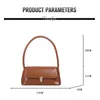 PB0011 4Colors French Niche Women's Underarm Bags Fashion PU Leather Handbag Versatile One Single Shoulder Bag