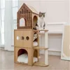 고양이 등반 활동 나무 긁기 키티 타워 가구 애완 동물 놀이 집 334J