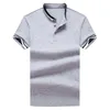 BROWON Arrival Summer T-shirt Men Short Sleeve Slim Fit Tshirts Turn-down Collar Tee Shirt Homme 210722
