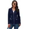 秋のエレガントなジャケットの女性スタンド襟の長袖ジャケットジッパートップのファミリーストリートウェアレディースベーシックショートコート210608