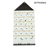 Storage Bags Economical 16/24 Pockets Calendar Bag Wall Hanging Alphanumeric Canvas Portable Ds99
