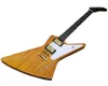 Özel 50 Yıldönümü 58 Yeniden Düzenleme Doğal Korina Explorer Elektro Gitar Yuvarlak 50s şekilli boyunlu Grover Tuner