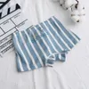 Baby Boys Underwear Algodão Adolescente Adolescente Jovem Desenhos Animados Impressão de Futebol Capas Crianças Respirável Blue Listrado Boxers 210622