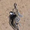 Men Keychains Black Fashion Natural Opal Stone Dreamcatcher Car Bag Handbag Keyring for Women Jewelry Keychain4556927