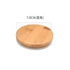 Couvercles de capuchon en bambou Couvercles de pot Mason en bambou réutilisables avec trou de paille et joint en silicone 4597 Q2