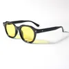 نظارات شمسية عصرية مربعة الشكل مستطيلة كبيرة الحجم للنساء 2022 تصميم علامة تجارية عتيق برشام أخضر عدسات صفراء نظارات شمسية للتظليل UV400