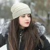 Mode Winter Mutsen Voor Vrouwen Effen Kleur Cool Hoed Meisje Dames Beschermende Hairstyle Warm Wol Gebreide Bonnet Casual Cap XY488