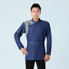 Mäns Oriental Jacka Vår Höst Traditionell etnisk stil Kläder Asiatisk Vintage Tang Suit Långärmad Mongolisk Outwear