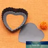 Heart Shape Tured Quiche Pan NonStick Pie Pan Bakvormen met Verwijderbare Bodem Easy Release Cake Decor Mold DIY Bakken Tools