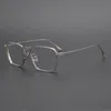 Óculos de sol da moda quadros de titânio marca de metal Óculos para homens miopia prescrição óculos ópticos quadro retro quadrado