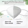 KN95 Designer Mask 5 types d'impression couleur Filtre à 95% Filtre Five-couche Protective English Packaging Masques pour adultes