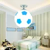 Plafonniers LED Football Lumière 220V E27 Bar Club Lampe Creative Enfants Garçon Chambre Décoration Sport Ballon De Football Luminaire