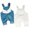 Jeans Overall Mädchen Patchwork Flügel Dreidimensionale Tasche Kinder Denim Overalls Herbst Baby Kleidung Für Mädchen 210417