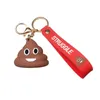 Drôle blague jouet caca porte-clés mignon créatif porte-clés Anime dessin animé cadeau accessoires G1019