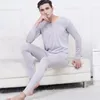 Men's Thermal Underwear 80% Silk 20% Cotton Base Layer Long Johns Warm Set XS205