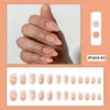 Nail Art Наборы 24 шт. / Коробка Красочные Граффити Миндальные ЛОЖНЫЕ Ногти Носимые Искусственные Поддельные Полные Полные Советы Пресс на Маникюрный Инструмент