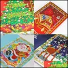 Salutation événement fête fournitures maison jardin cartes de voeux diamant peinture noël dessin animé mini père noël joyeux papier artisanat cadeau