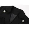 여성 블레이저 블랙 봄 가을 정장 재킷 겉옷 긴 소매 느슨한 솔리드 한국 캐주얼 패션 숙녀 블레이저 여성 210417