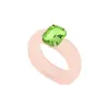 Цвет кольца корейский Yyl Diamond акриловая смола прозрачное желе ощущение указательный палец дизайн tide1370290