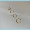 Charm Jewelrytiny Thin 925 Sterling Sier Hie Hoops Dainty Orecchini a cerchio per le donne Simple Gold Round Circle Ear Bone Buckle Fine Jewelry Drop