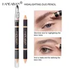 Handaiyan Double防水眉毛鉛筆卸売蛍光ペン紙シャープナー付き眉骨骨顔面明るいマットシマーが簡単に着用できます。