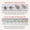 Clusterringen Groothandel Moissanite Ring Vrouw S925 Classic Six-Claw Artificial Diamond Silver Engagement Verstelbaar voor vrouwen EDWI22