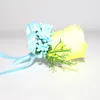 50 st \ lot gäst boutonniere Pins handgjorda DIY Fashion Silk Fabric Rose Men Brosch Corsage Blomma för Kläder Party Decoration