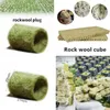 Planters & Pots 50/100pcs Single Hole Grow Media Plug Starter Cubes Rock Wool Plant Hydroponic Propagation Transplanting Seedling Soil Block