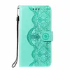 Kwiat Koronki Rattan Skórzany Portfel Przypadki Dla Iphone 13 Mini Pro Max 12 11 XR XS X 8 7 Uchwyt SE2 Flip Cover Drukuj Identyfikator Karta Dziewczyny Lady Book Folio Moda Wouches