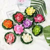 10 cm Simulação Lotus Flor De Seda Artificial Flutuante Lírio De Água Casa Jardim De Pesque Piscina Pond Pond Decor 50 pcs 30 pcs suprimentos