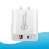 pd wall charge oem 18w 20w chargeur rapide qc 3 0 type c usb eu us plugs adaptateur de charge rapide usbc home power adapters without package