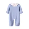 Knitted Baby Romper Autumn born Knitting Clothes Woolen Long-sleeve Infant Jumpsuit Overalls Boys Girls 211101